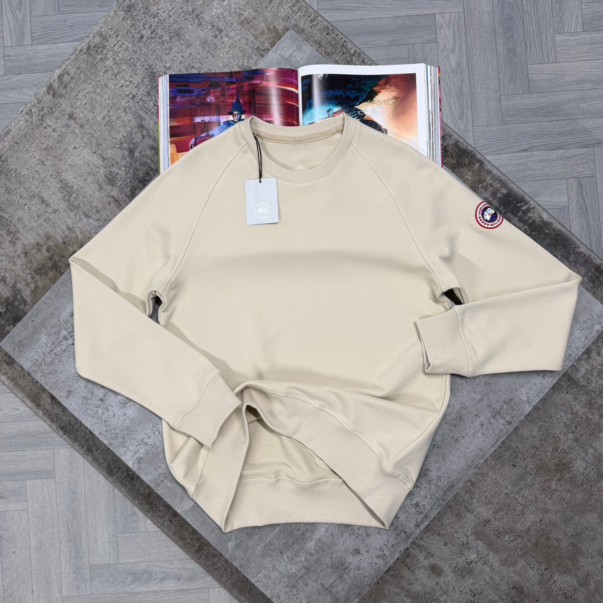 CG CREWNECK JUMPER - BEIGE