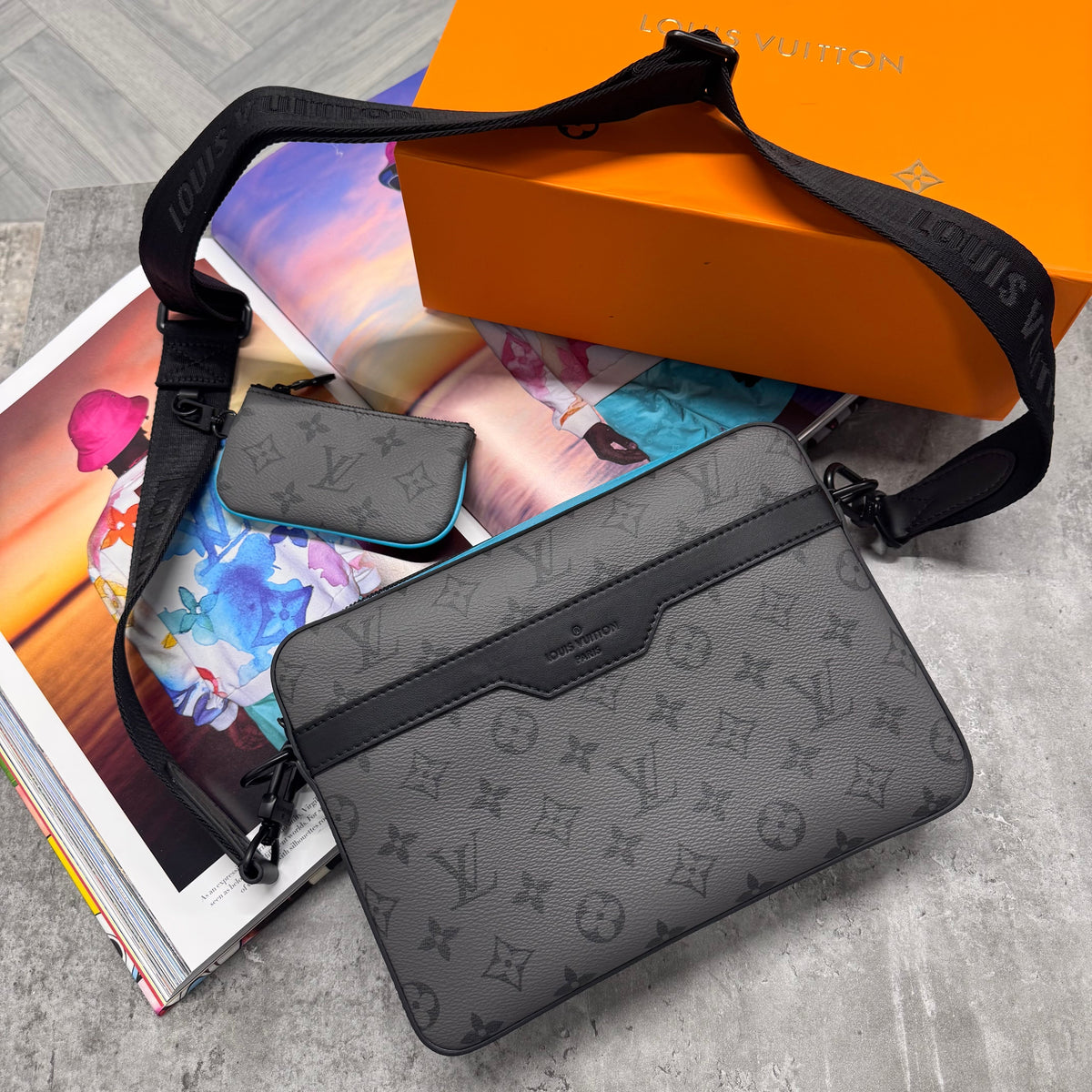 LVE TRIO BAG - GREY / AQUA