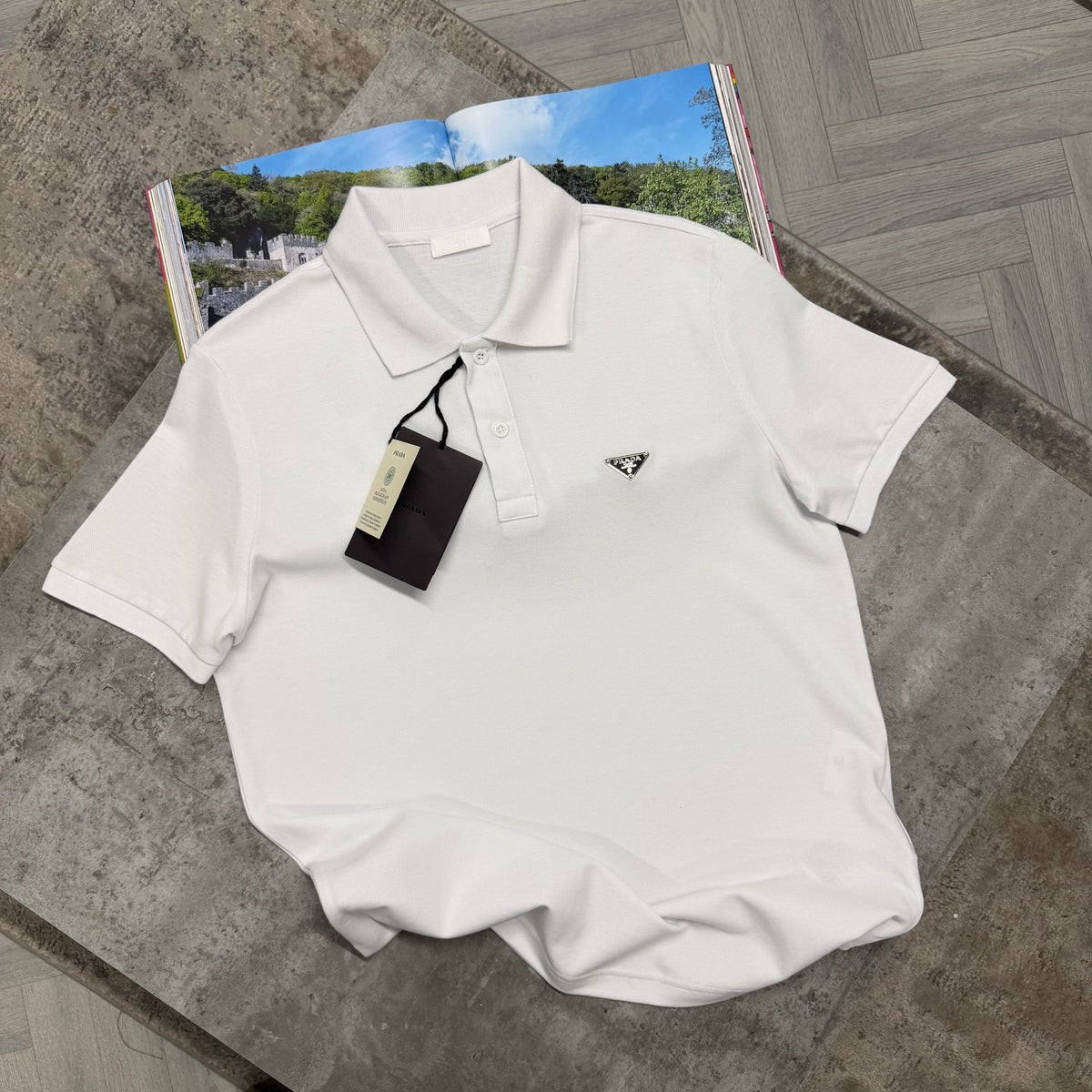 PDA METAL BADGE POLO - WHITE