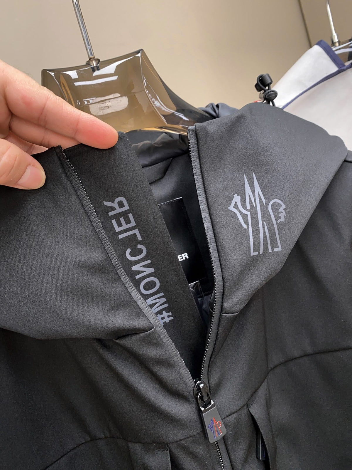 MNCLR BLACK HOODED ZIP COAT - (PRE ORDER)