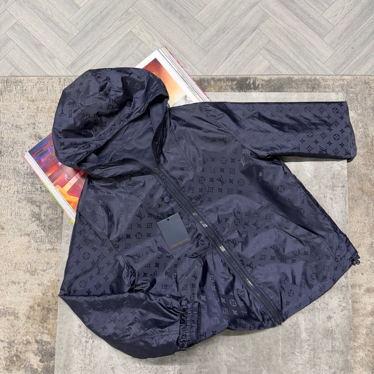LVE REVERSIBLE MONOGRAM JACKET - NAVY