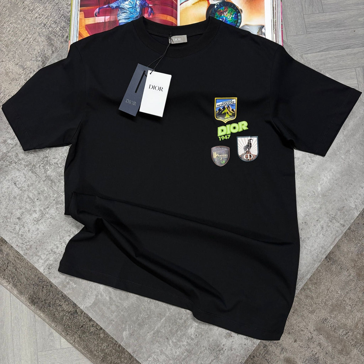 CD PATCH LOGO T SHIRT - BLACK