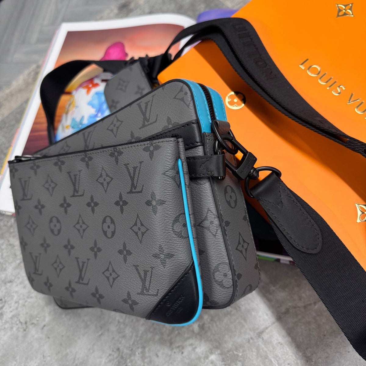 LVE TRIO BAG - GREY / AQUA