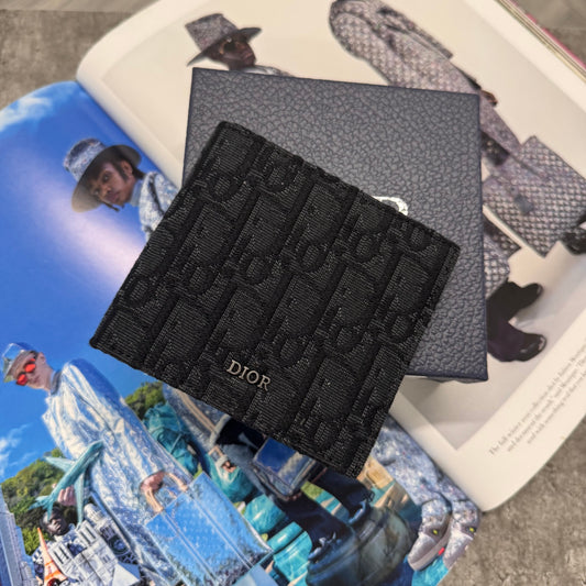 (PRE ORDER) CD OBLIQUE WALLET - BLACK