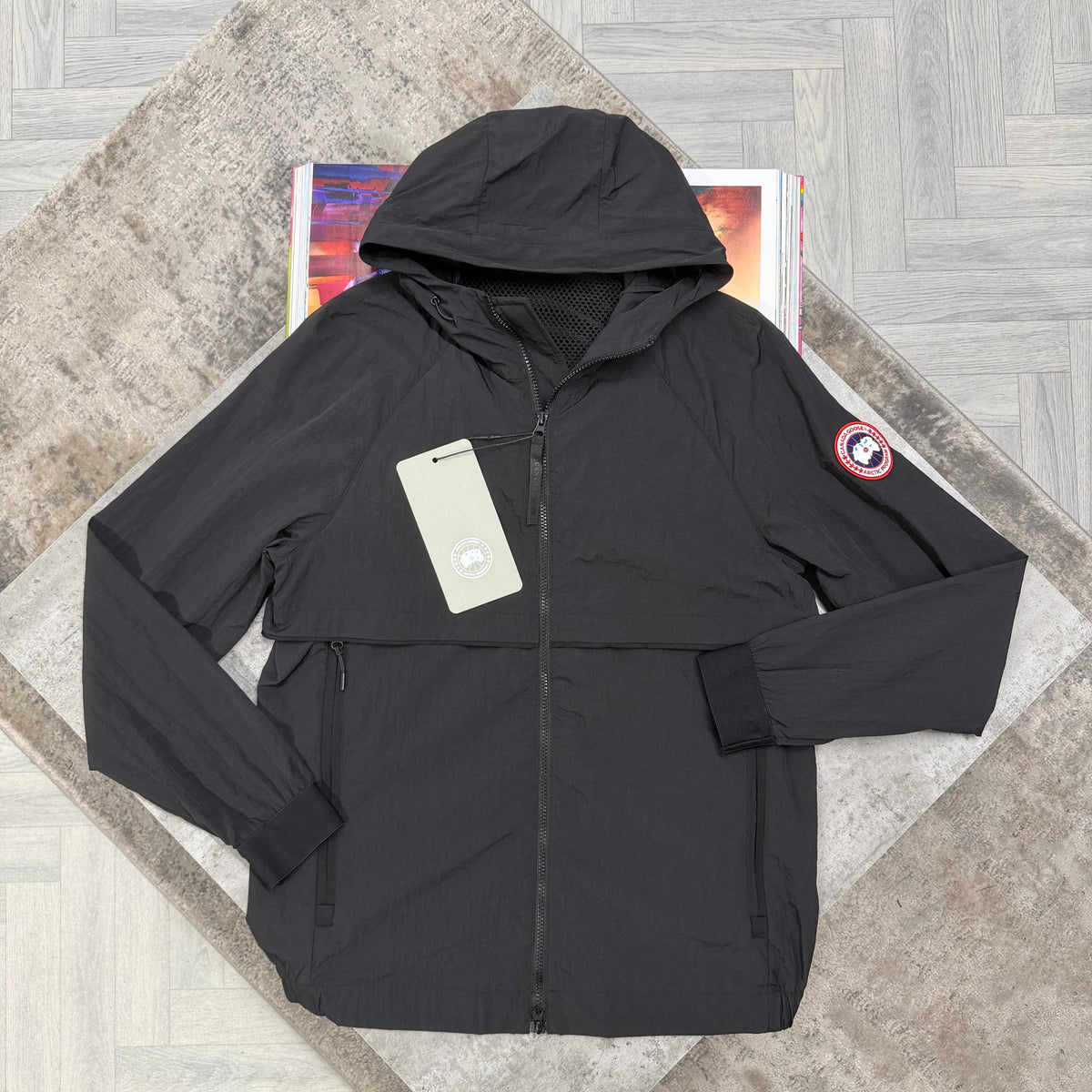 CG FABER HOODED JACKET - BLACK