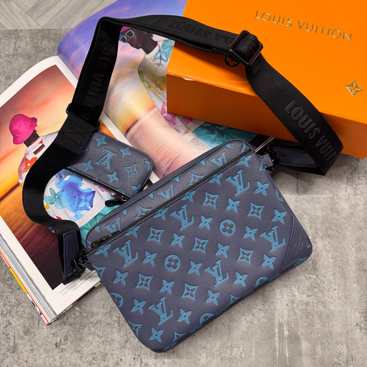 (PRE ORDER) LVE TRIO BAG - NAVY / BLUE