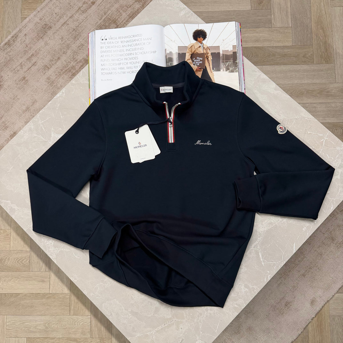MNCLR HALF ZIP JUMPER - NAVY