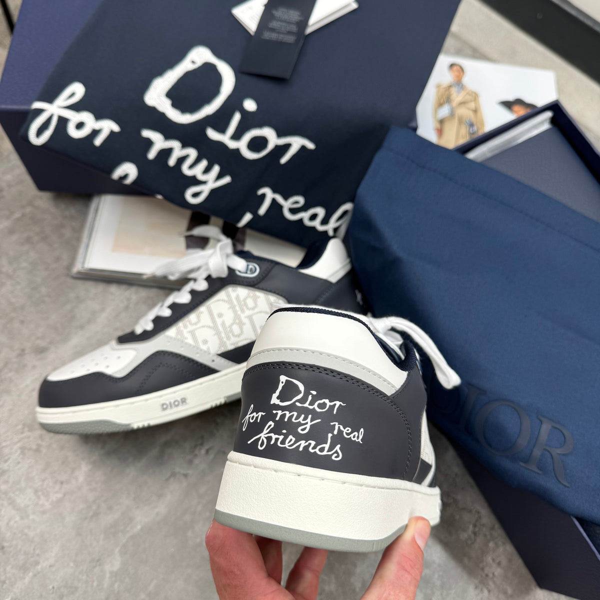 (PRE-ORDER) B27 - TRAINERS - NAVY/WHITE