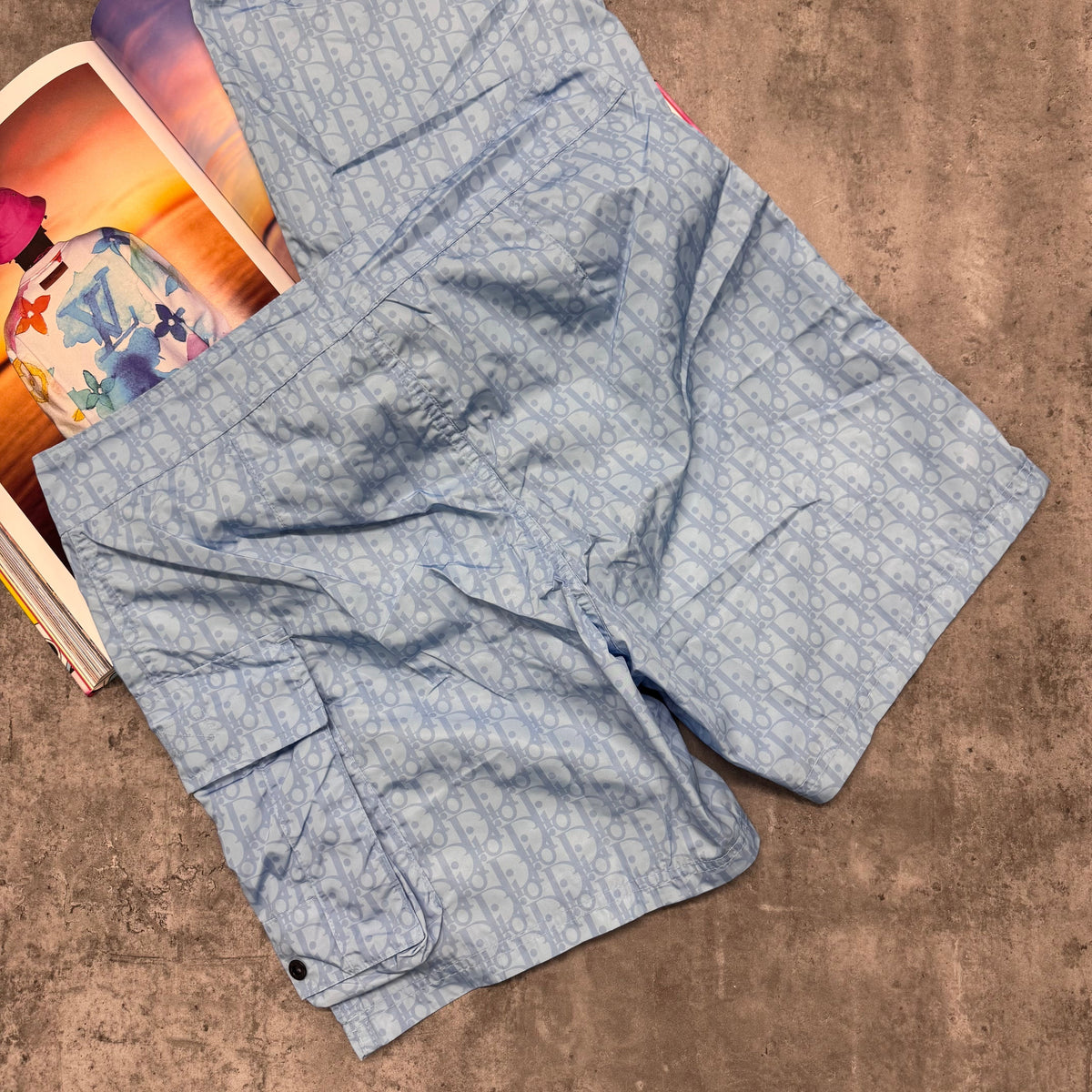 CD OBLIQUE SWIM SHORTS - SKY BLUE