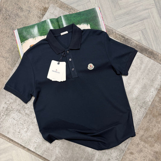 MNCLR PLEATED COLLAR T SHIRT - NAVY