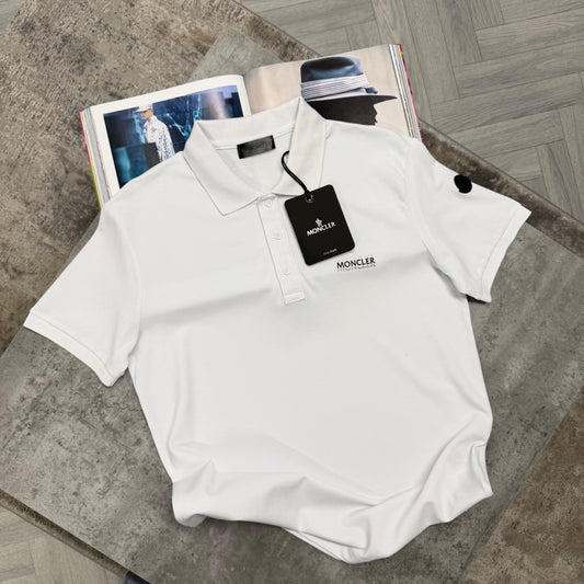 MNCLR SPLIT LOGO POLO - WHITE