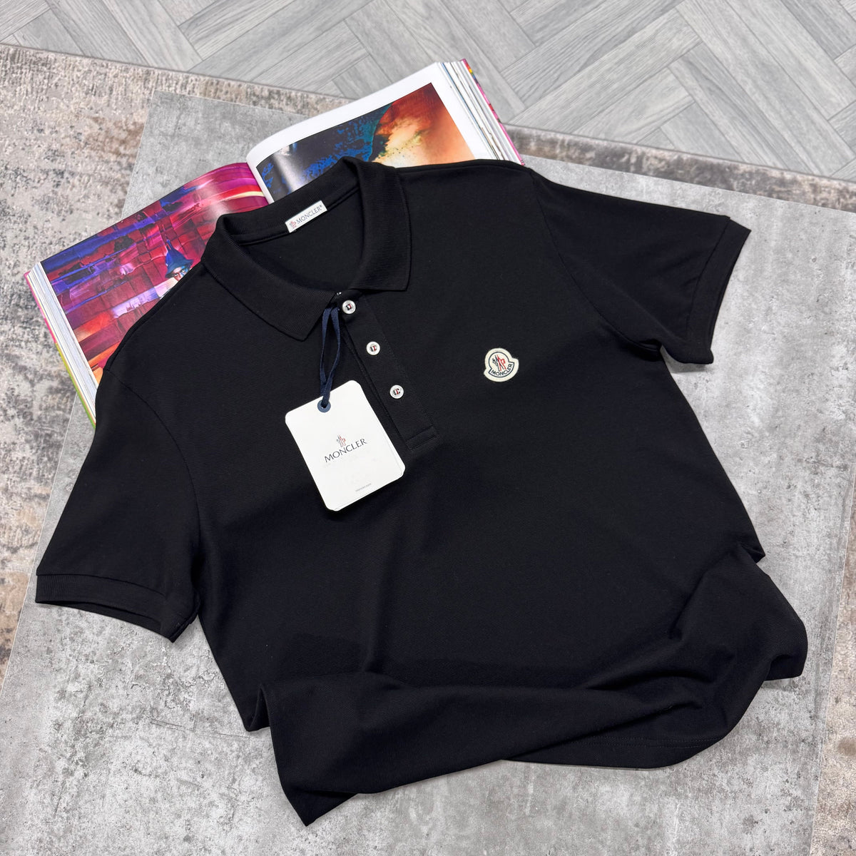 MNCLR LOGO POLO - BLACK