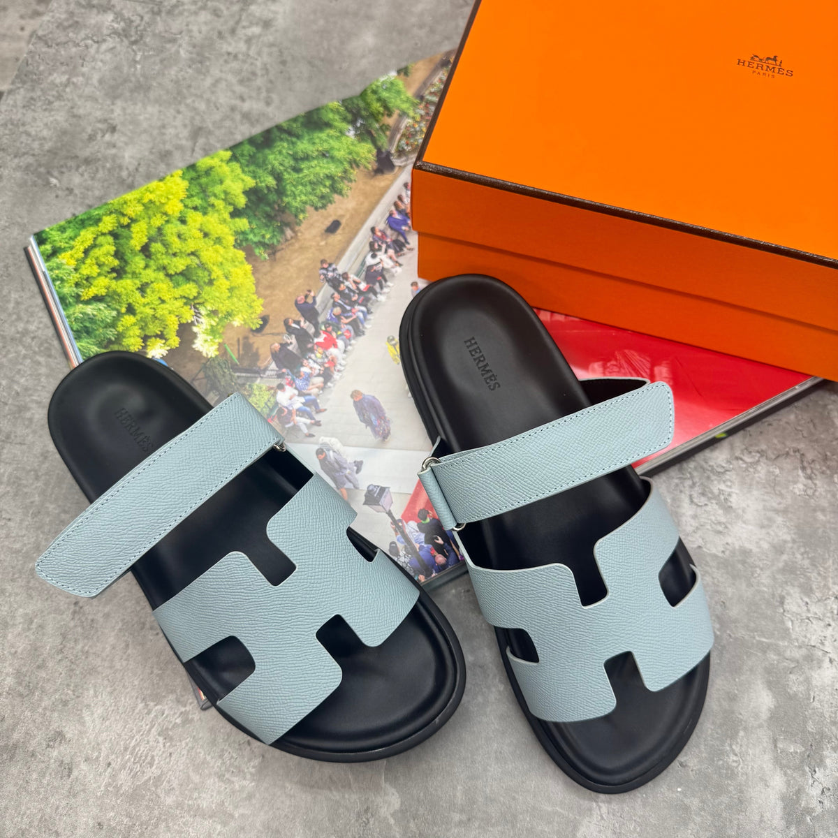 (PRE-ORDER) HMES - STRAP SLIDES - DUCK EGG