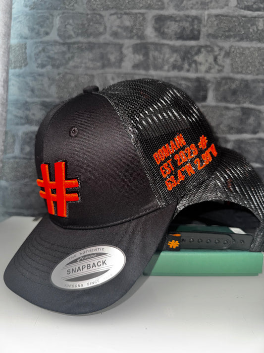 Black Orange Cap
