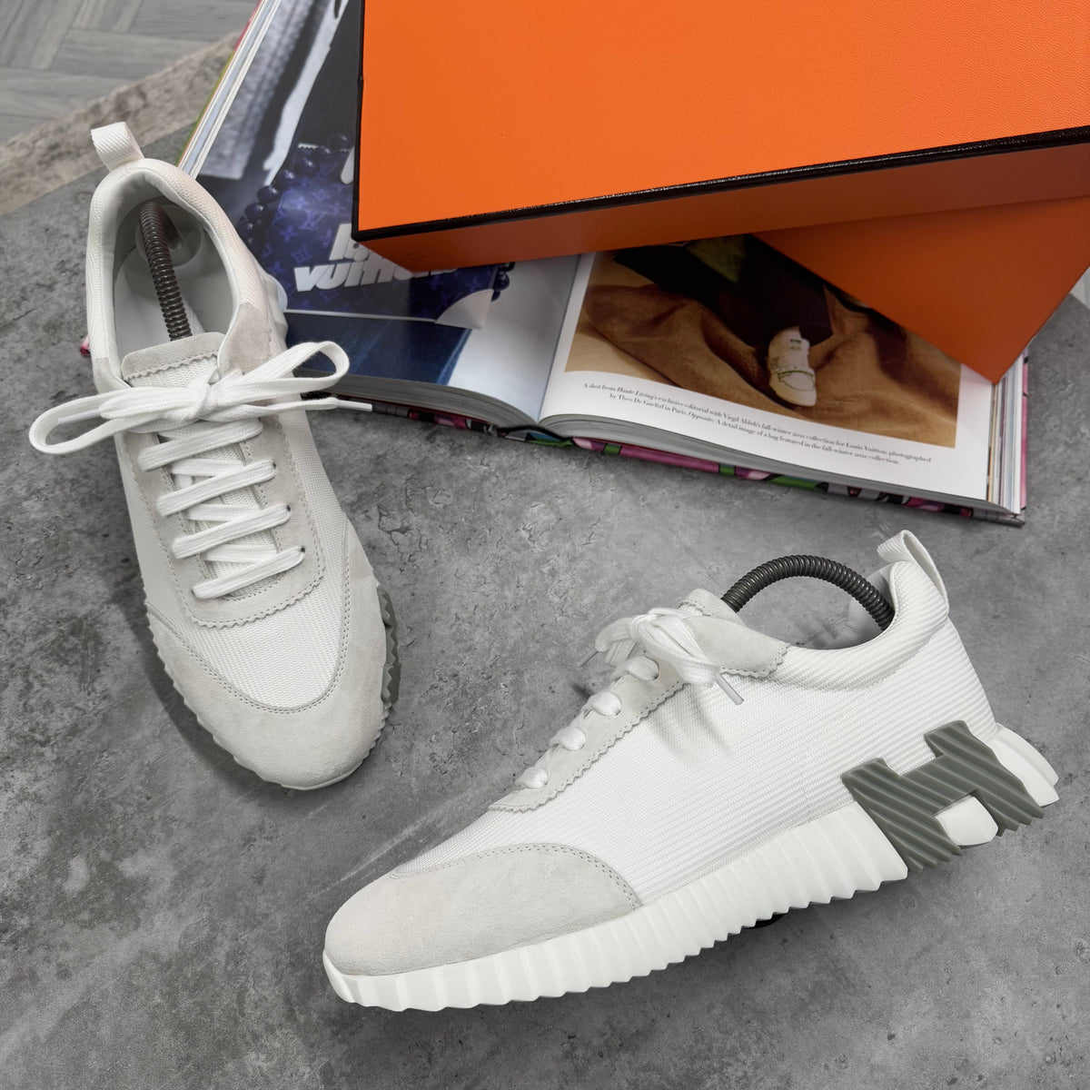 H TRAINER - WHITE / GREY