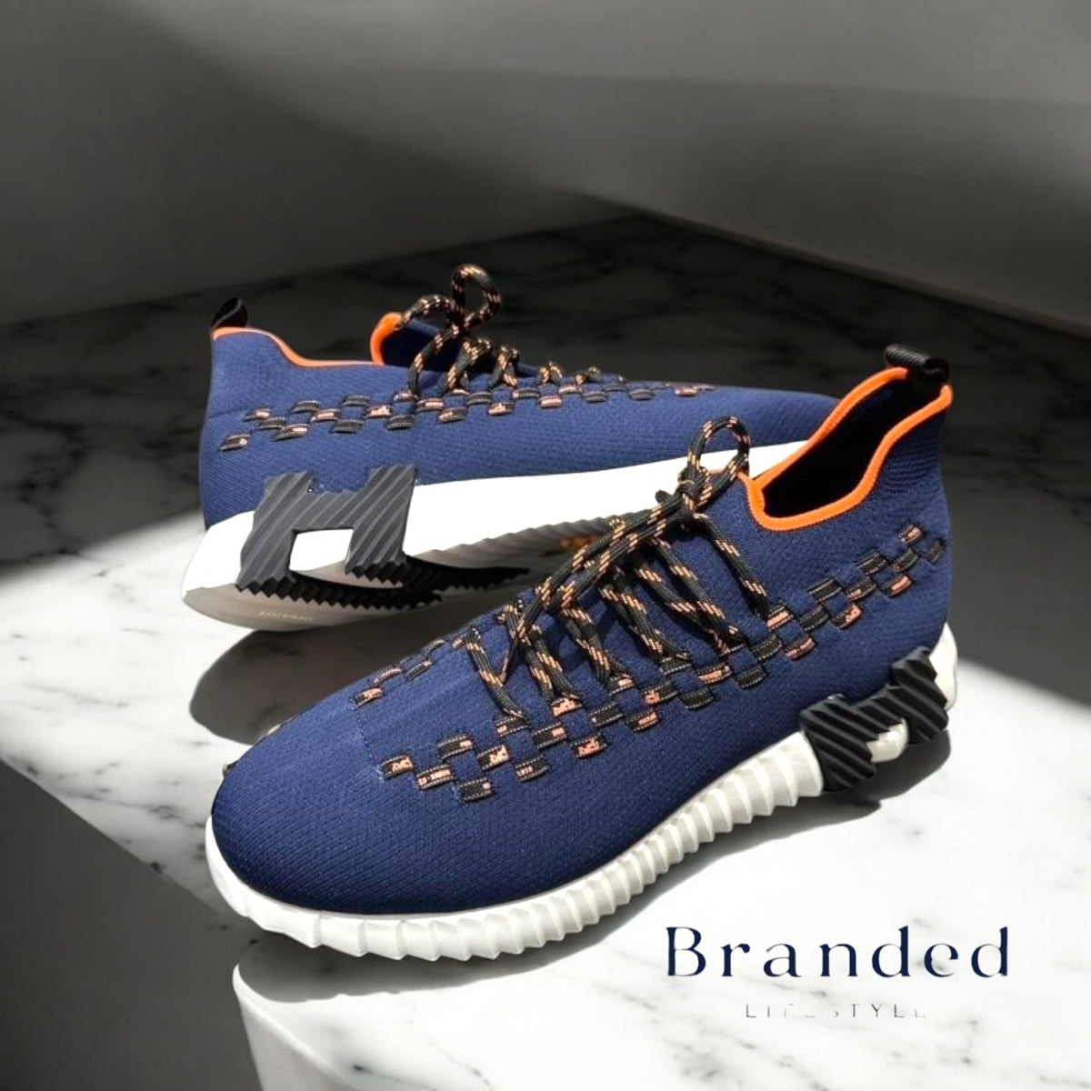 (PRE-ORDER) HMES - FLEX SLIP ON TRAINERS - NAVY