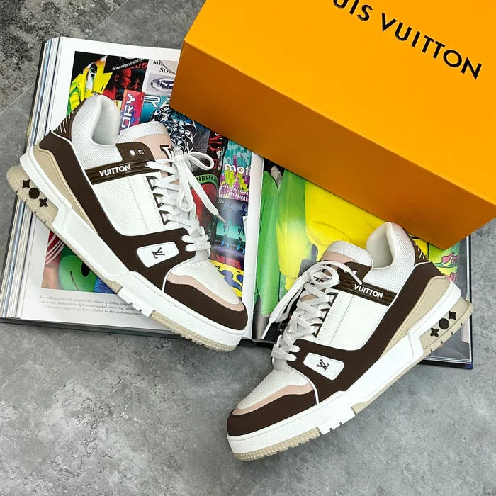 (PRE ORDER) LVE TRAINERS - BROWN / WHITE