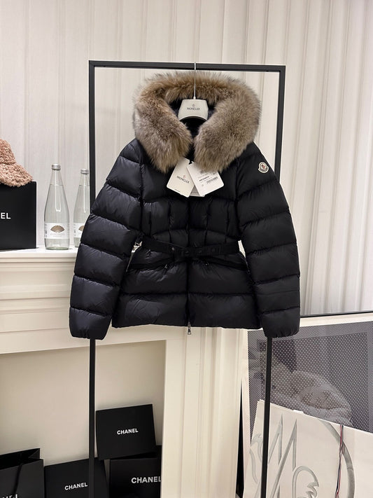 MNCLR FUR PUFFER BLACK/BROWN - (PRE ORDER)